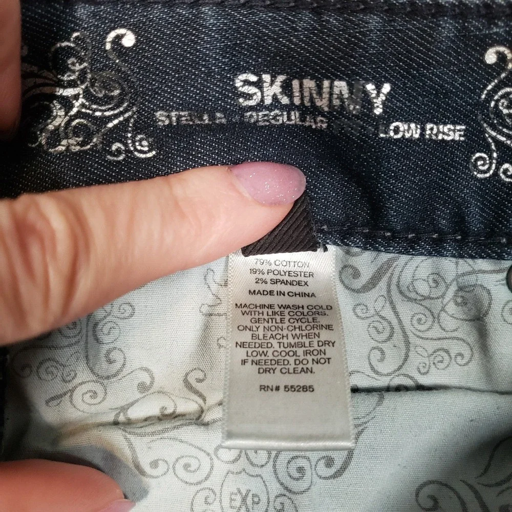 Express Jeans Women‎ 4r Dark Blue Stella Regular Skinny Low Rise Denim